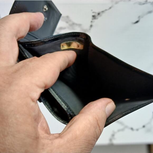 Chanel Patent Leather Black Trifold Compact Wallet - Picture 11 of 14